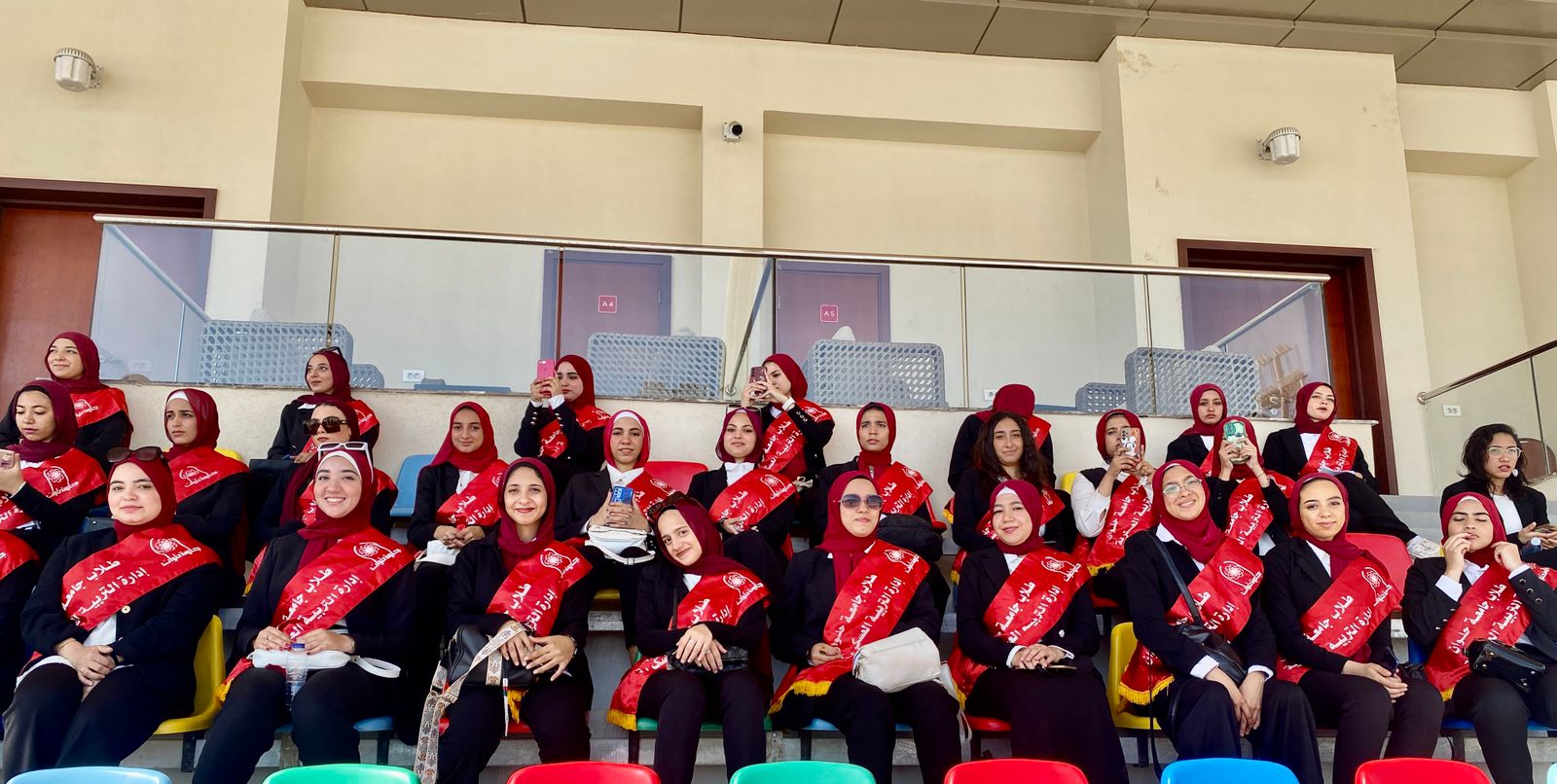 طلاب جامعة حلوان يشهدون منافسات بطولة مصر الدولية للفروسية المؤهلة لكأس العالم