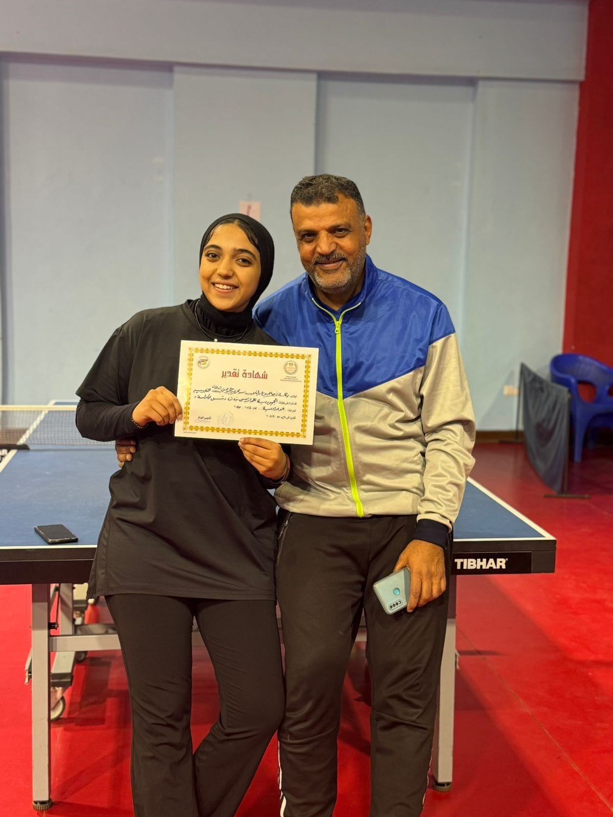 رحمة نصر الدين تحصد المركز الأول في بطولة الجمهورية لتنس الطاولة