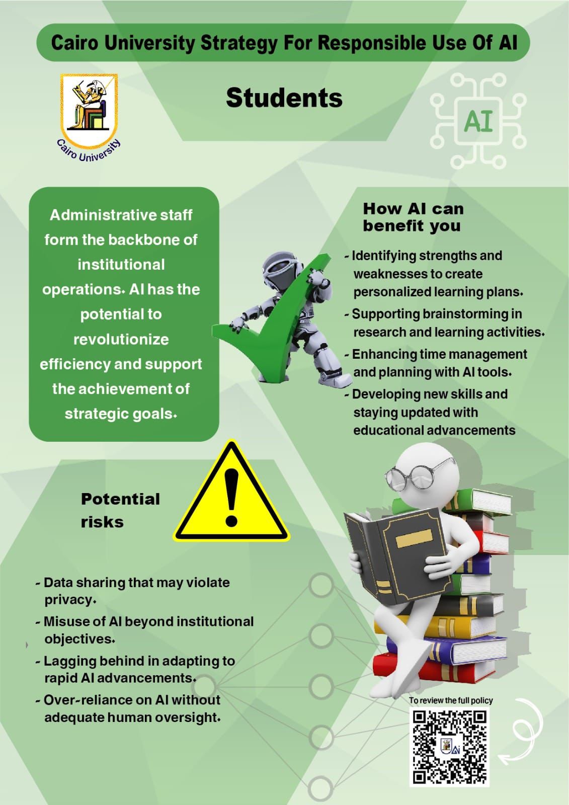 جامعة القاهرة تُطلق سياسة الاستخدام المسئول للذكاء الاصطناعي لعام 2025