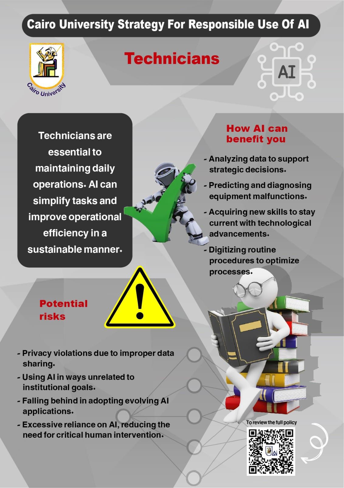 جامعة القاهرة تُطلق سياسة الاستخدام المسئول للذكاء الاصطناعي لعام 2025