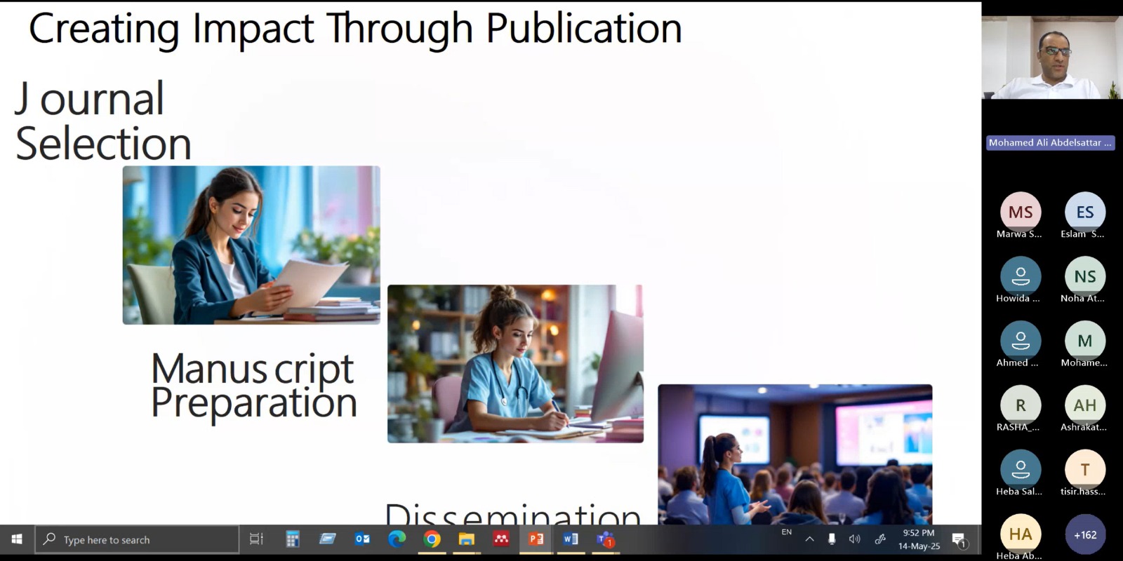 جامعة حلوان تعزز قدرات باحثيها بورشة عمل عن التميز في النشر العلمي الدولي