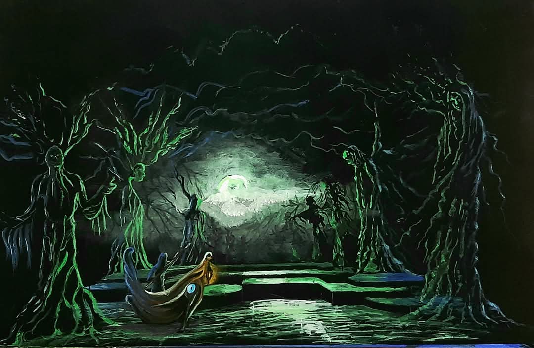 إبداع طلاب جامعة حلوان في تصميم الديكور المسرحي