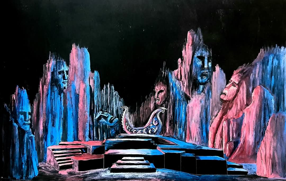 إبداع طلاب جامعة حلوان في تصميم الديكور المسرحي