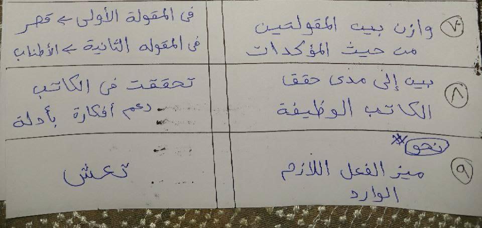 حل امتحان اللغة العربية 2025