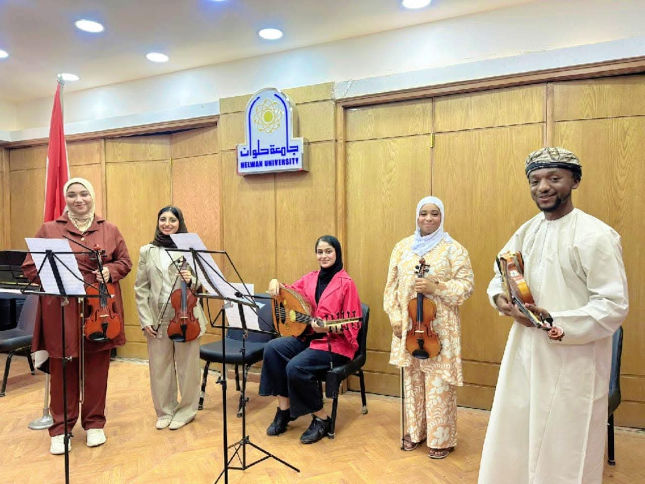 جامعة حلوان تستضيف مبدعي جامعة السلطان قابوس ضمن برنامج Music Art