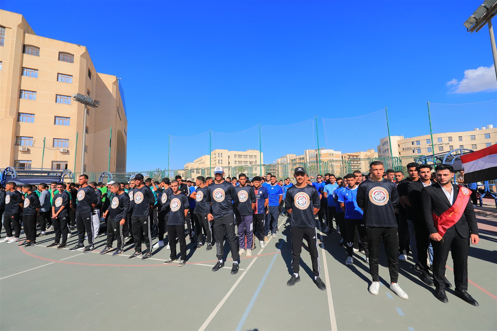 جامعة كفر الشيخ تستقبل طلابها بتحية العلم وبداية العام الجامعي