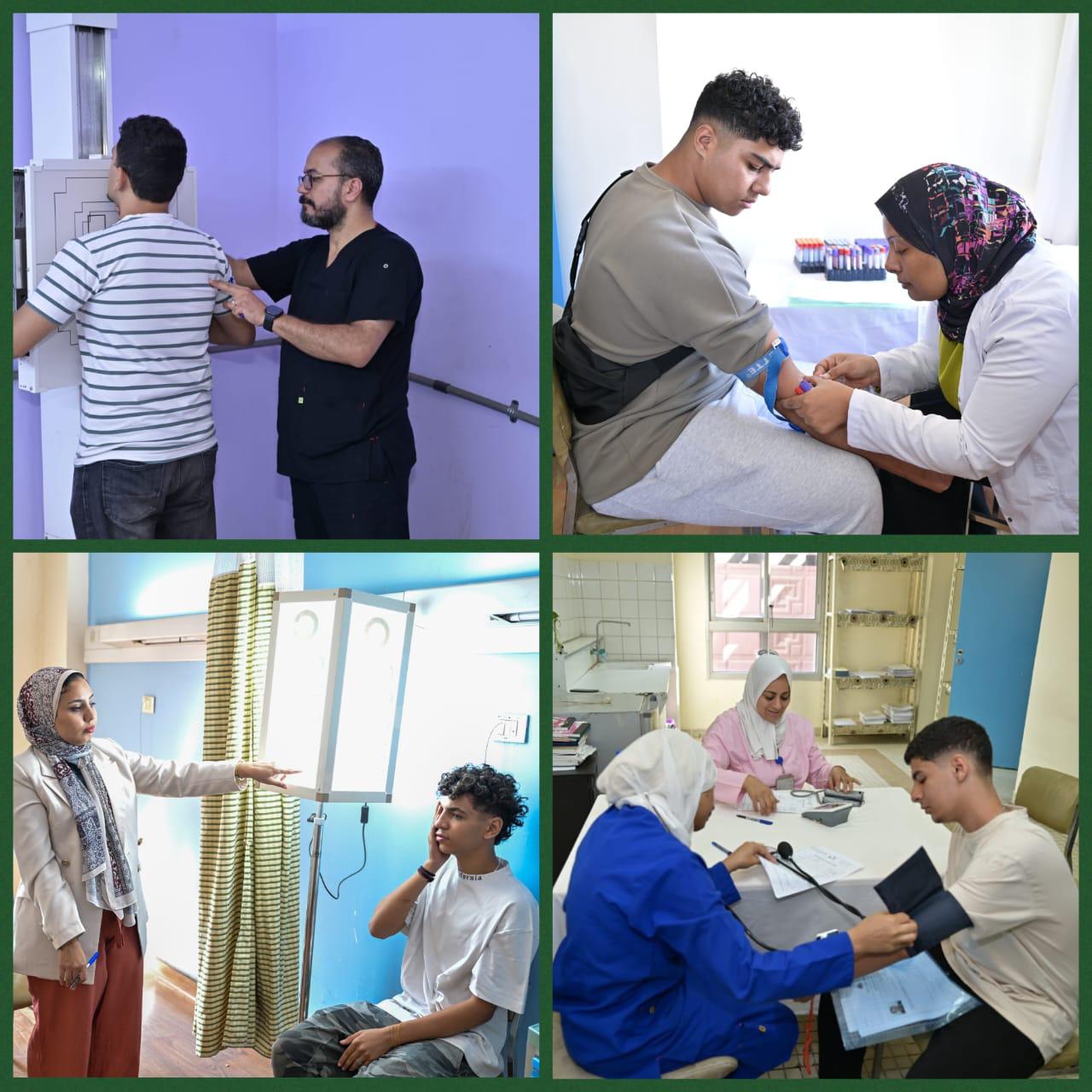 رئيس جامعة القاهرة الأهلية يشرف على إجراءات الكشف الطبي