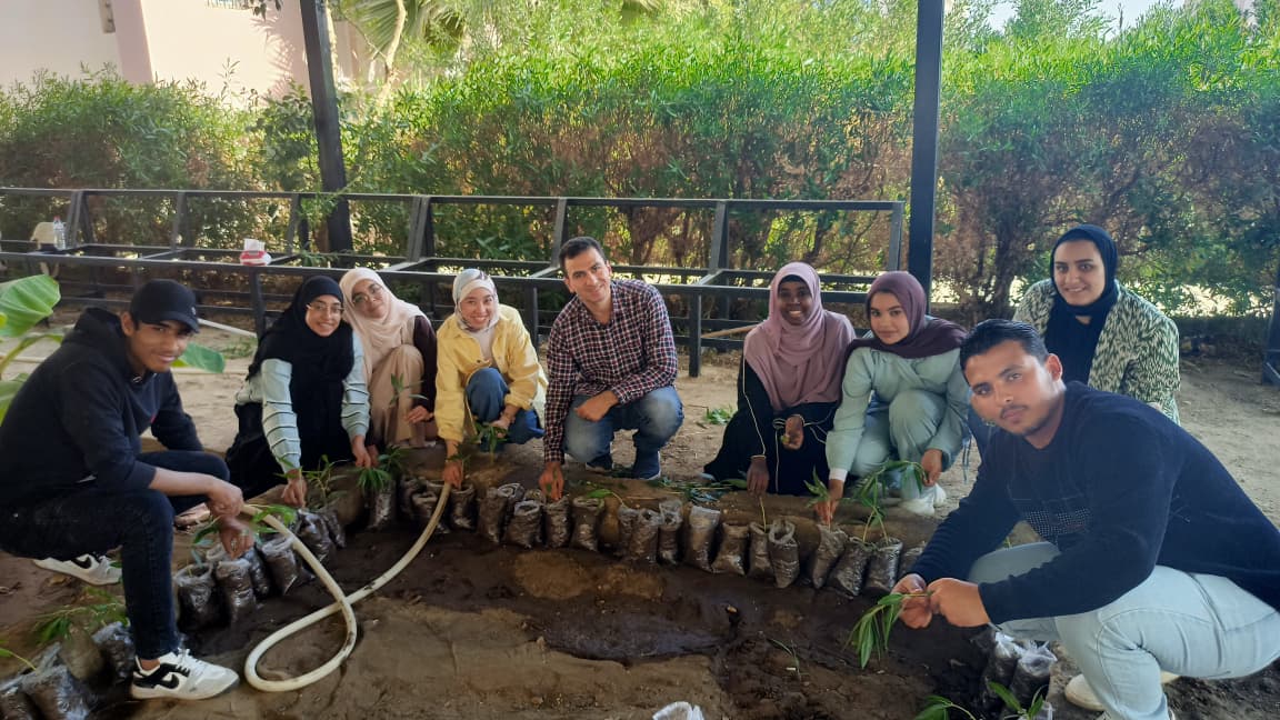 مبادرة التشجير تعزز الاستدامة داخل جامعة الأقصر