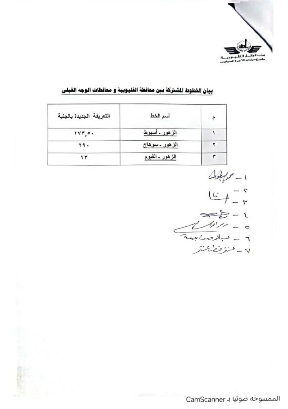 تعريفة النقل الجديدة لسيارات الأجرة والسرفيس