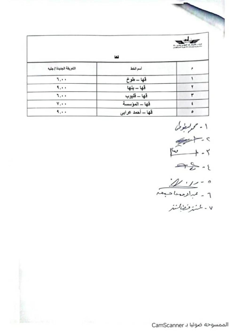 تعريفة النقل الجديدة لسيارات الأجرة والسرفيس