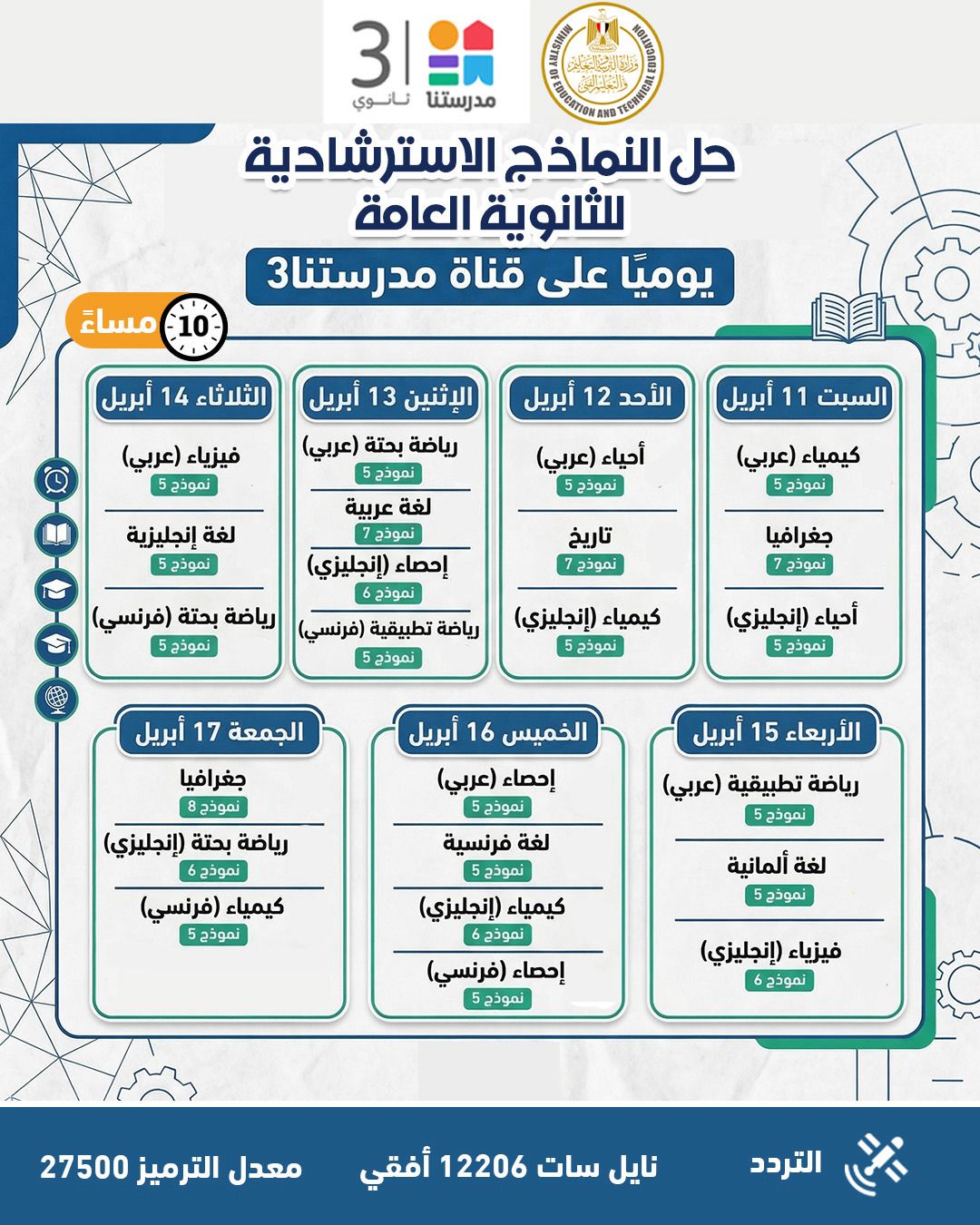 النماذج الاسترشادية للثانوية العامة 2026