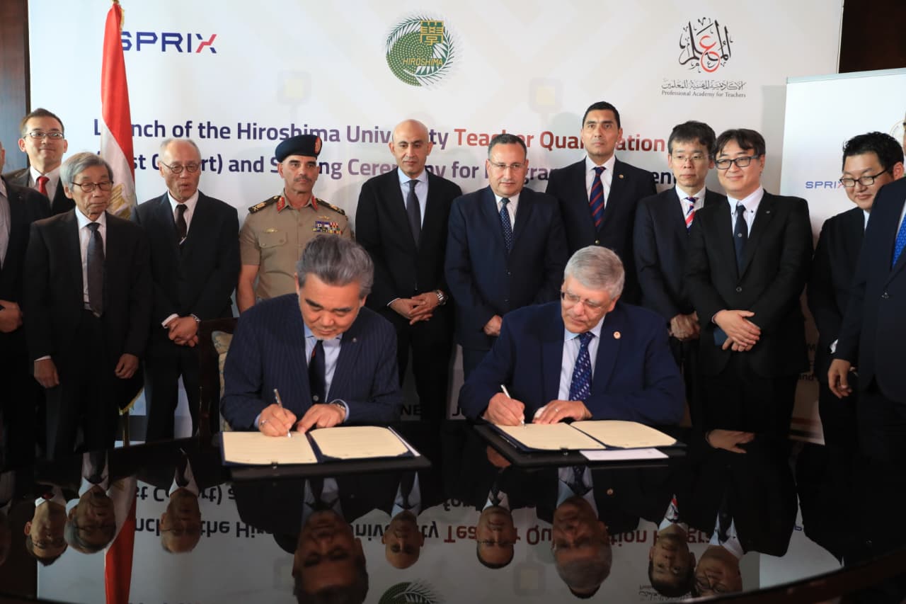 وزير التعليم العالي يوقع مذكرة تفاهم مع جامعة هيروشيما اليابانية لدعم التعاون التعليمي الدولي