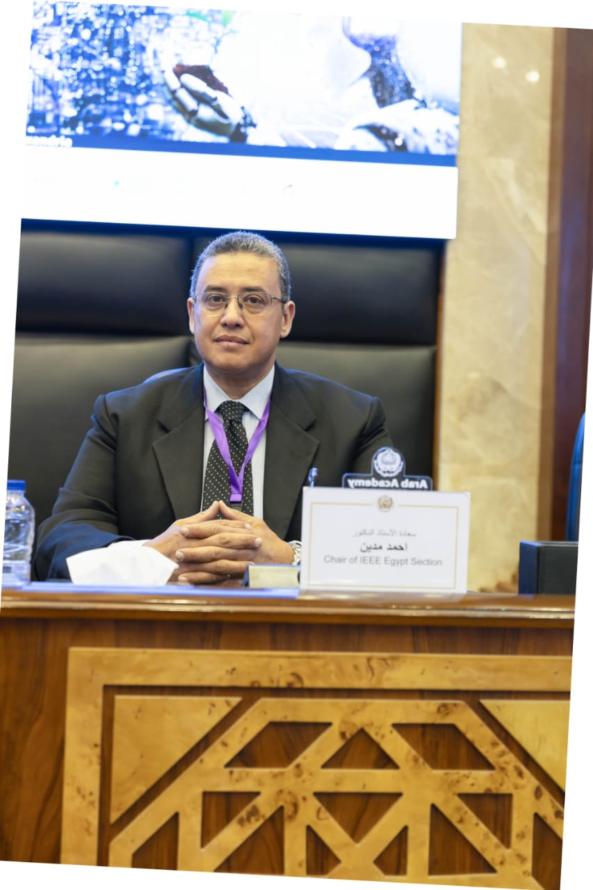 أحمد مدين رئيس فرع المنظمة العلمية الدولية 