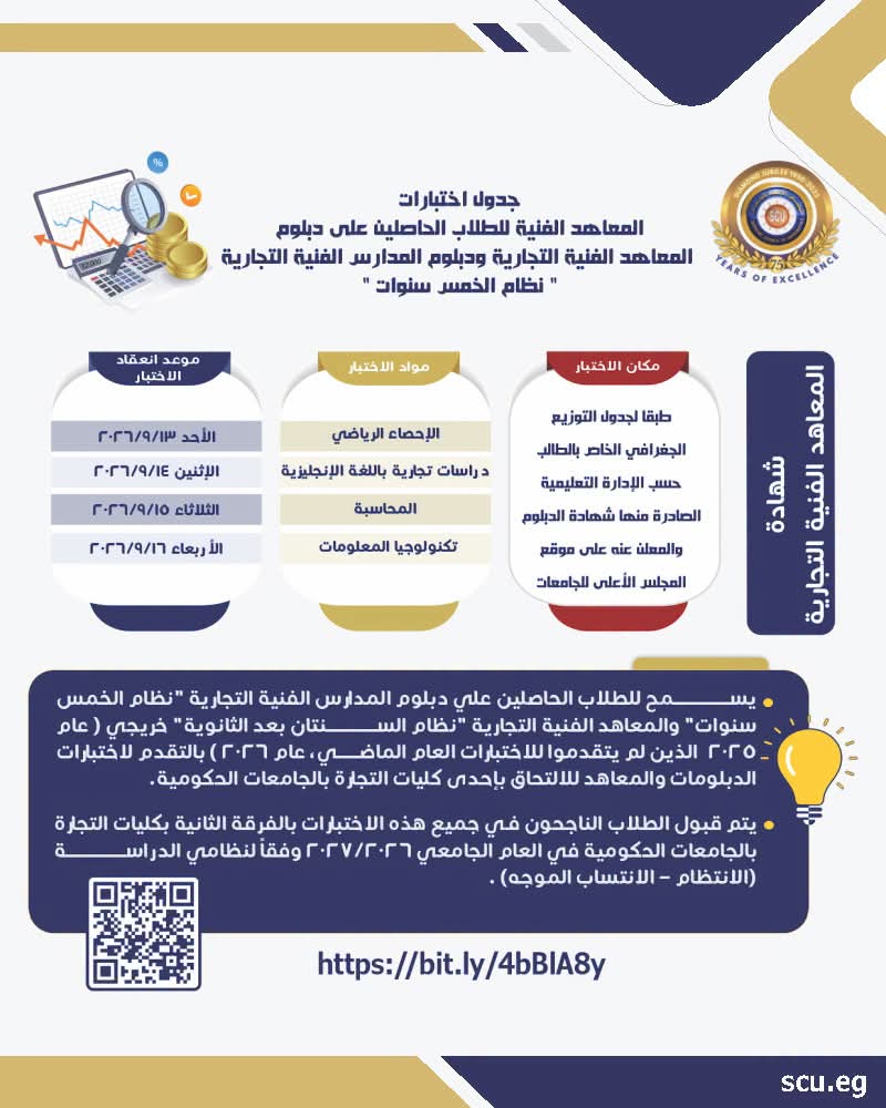 الأعلى للجامعات يعلن فتح باب اختبارات القبول بالجامعات الحكومية