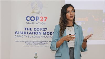 الجامعة البريطانية تفتتح المرحلة الأولى من نموذج محاكاة قمة المناخ COP 27