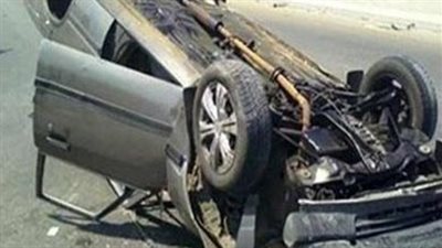 عاجل.. مصرع واصابة 14 فى حادث انقلاب سيارة بالمنيا