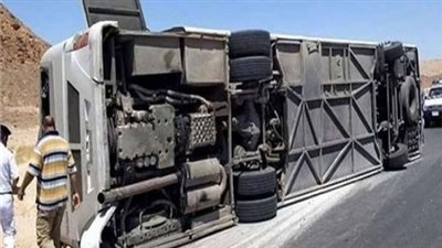 عاجل.. مصرع واصابة 41 فى حادث انقلاب اتوبيس باسوان