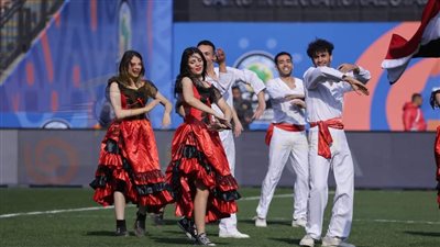 منتخب الفنون الشعبية بجامعة عين شمس يحيي حفل افتتاح أمم الافريقية للشباب