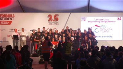 فريق هندسة عين شمس يحصد المركز الأول فى تصميم سيارات كهربائية في مسابقة ببريطانيا