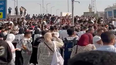 مسيرات حاشدة بالجيزة لدعم الرئيس السيسي بشأن القضية الفلسطينية 