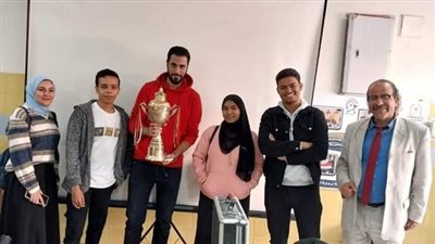 ذهبية مسابقة دوري المعلومات العلمية بجامعة حلوان لكلية التمريض