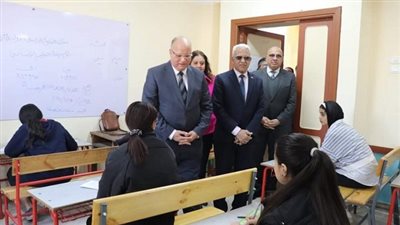 محافظ القاهرة يتفقد لجان امتحانات الشهادة الإعدادية