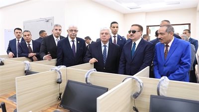 وزير التعليم العالي يفتتح مركز الاختبارات الإلكترونية بجامعة المنوفية بحضور أبوليمون والقاصد