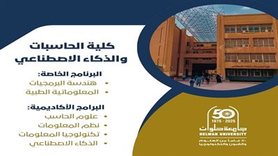 تنسيق الجامعات| كلية الحاسبات بجامعة حلوان.. طريقك لعالم الذكاء الاصطناعي