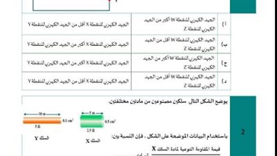 النموذج الاسترشادي الأول فيزياء بالاجابات ثانوية عامة 2026